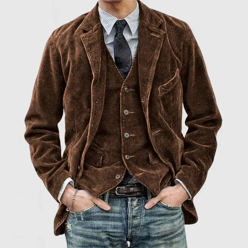 Llanes Corduroy Blazer with Matching Waistcoat