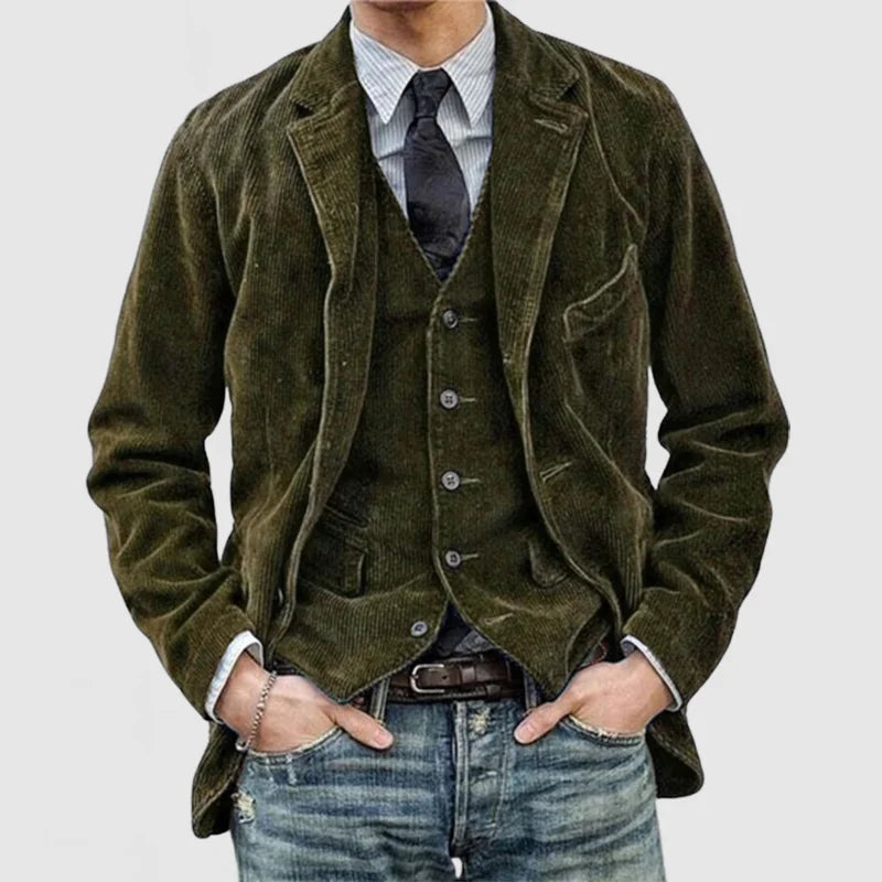Llanes Corduroy Blazer with Matching Waistcoat