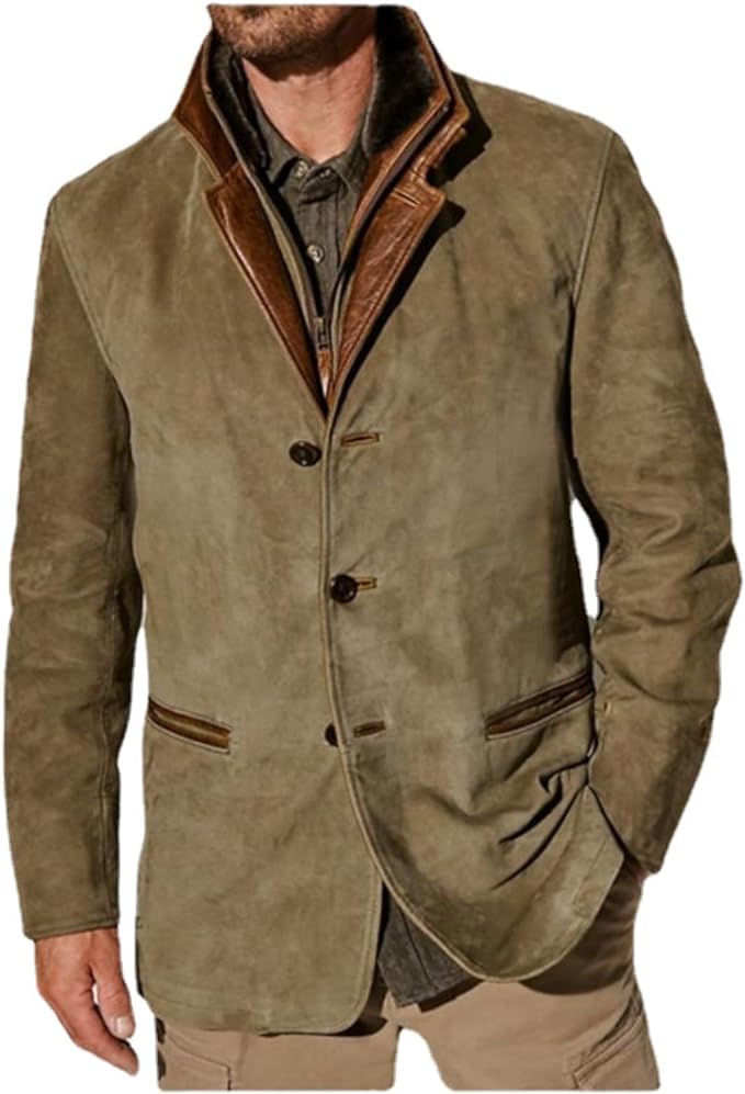 Men’s Aguilas Leather Button-Up Jacket