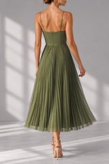 Tivoli Pleated Corset Midi Dress