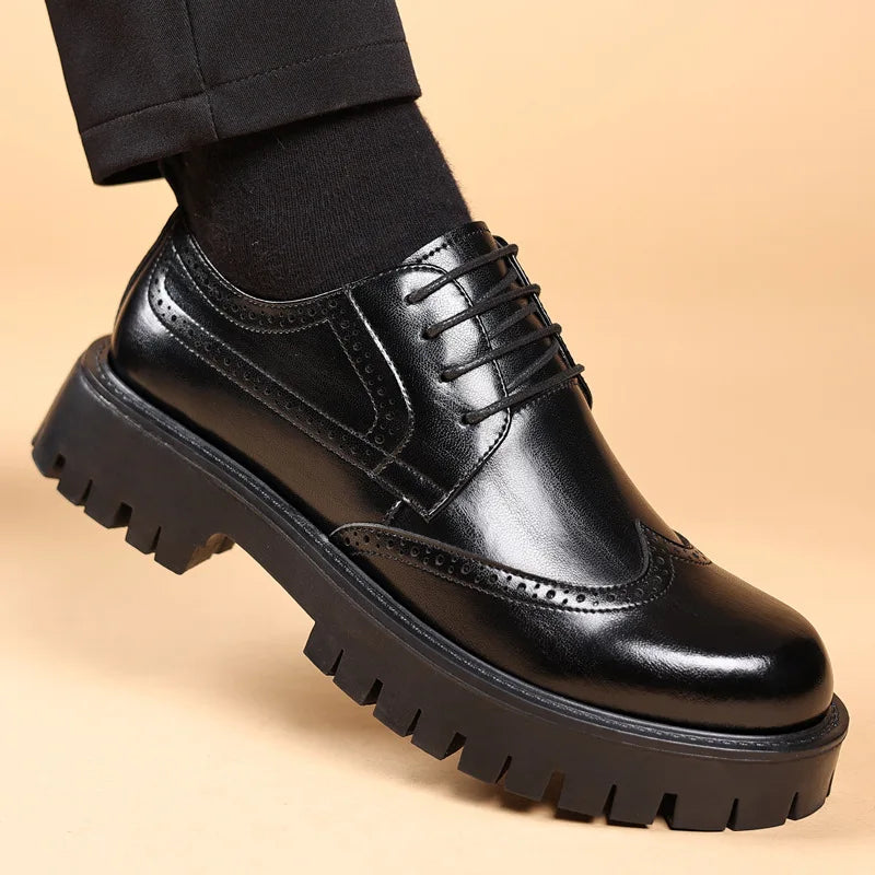 Luarca Luxury Oxford Elevator Dress Shoes