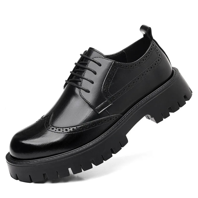 Luarca Luxury Oxford Elevator Dress Shoes