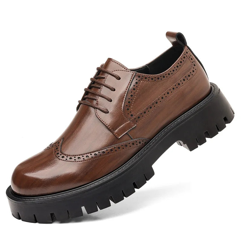 Luarca Luxury Oxford Elevator Dress Shoes
