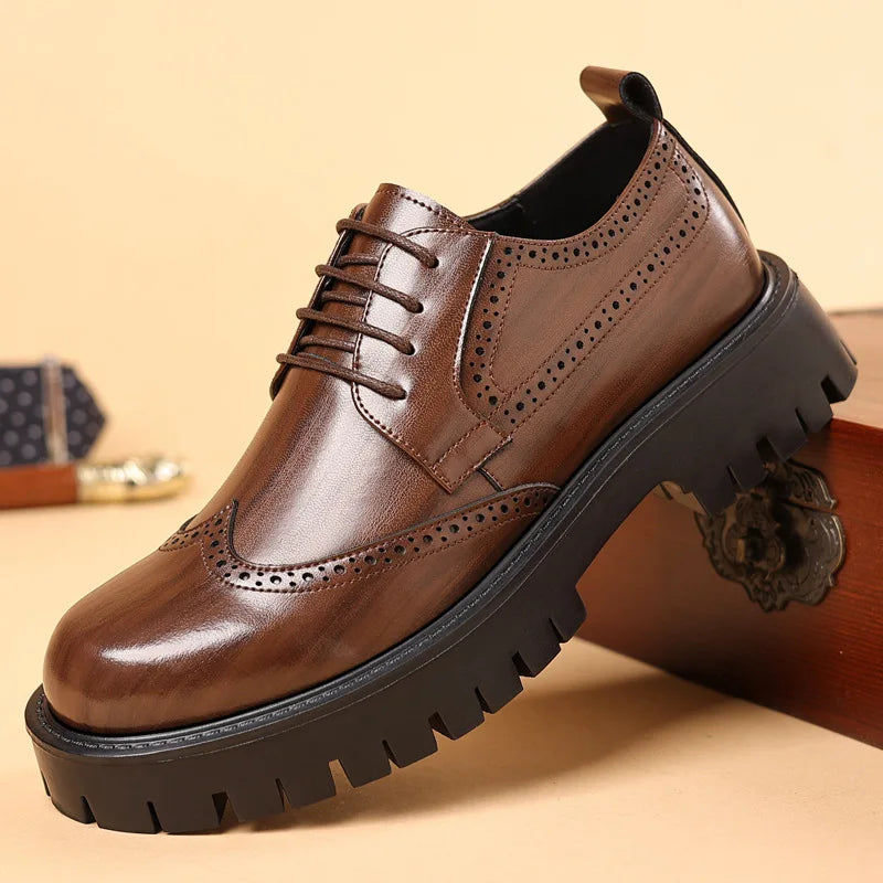 Luarca Luxury Oxford Elevator Dress Shoes