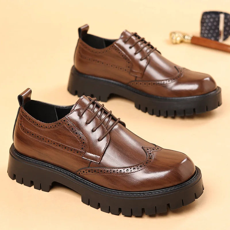 Luarca Luxury Oxford Elevator Dress Shoes