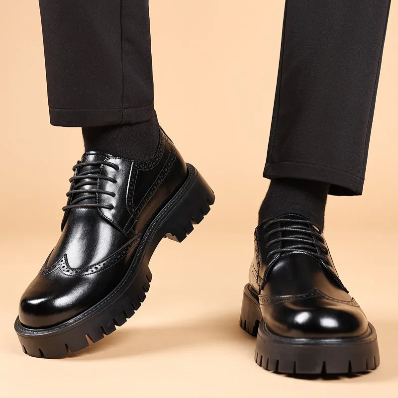 Luarca Luxury Oxford Elevator Dress Shoes