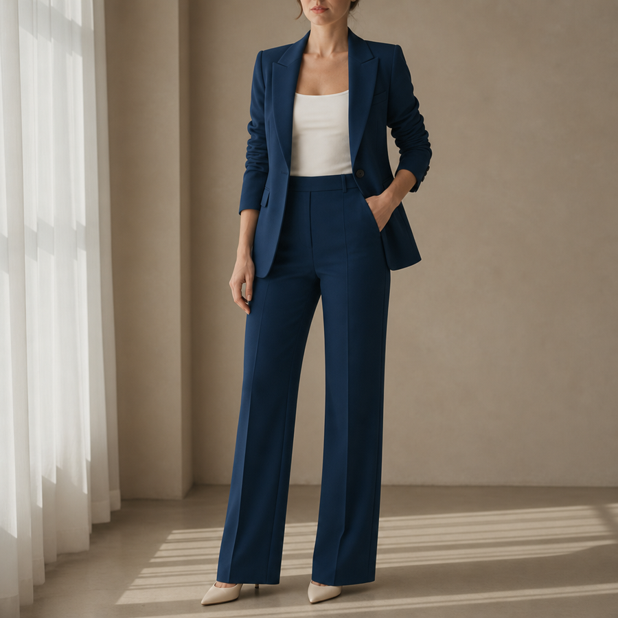 Aveiro Tailored Two-Piece Suit in Navy