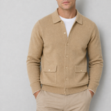 Avignon Cashmere Knit Cardigan in Camel