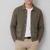 Avignon Cashmere Knit Cardigan in Green