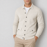 Avignon Cashmere Knit Cardigan in Ivory