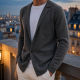 Erice Knit Blazer in Dark Gray