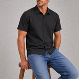 Hydra Silk Relaxed Fit Shirt in Black