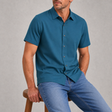 Hydra Silk Relaxed Fit Shirt in Blue