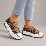 Jerez Orthopedic Platform Canvas Sneakers in Tiger Stripe