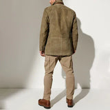 Men’s Aguilas Leather Button-Up Jacket