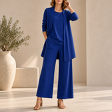 Lourmarin Wide Leg Three-Piece Set in Blue