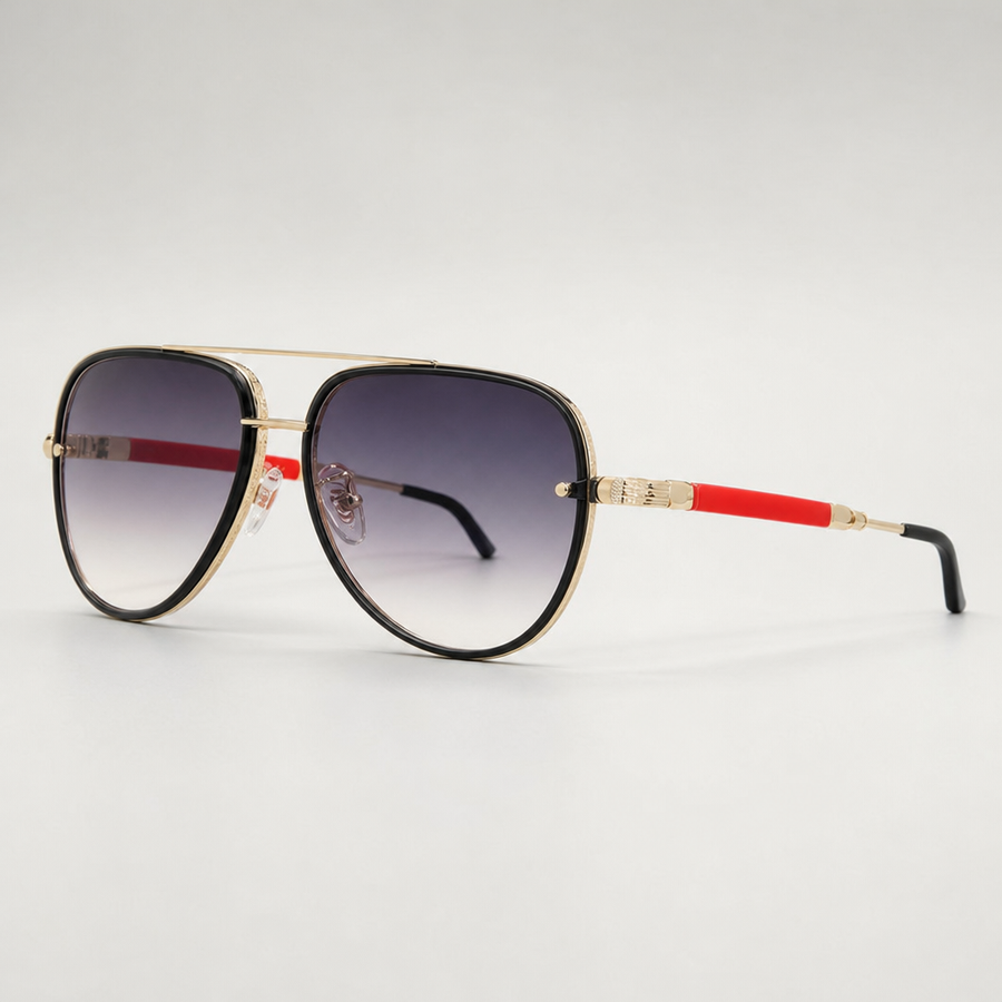 Men's Cadaques Lightweight Aviator Sunglasses in Crystal