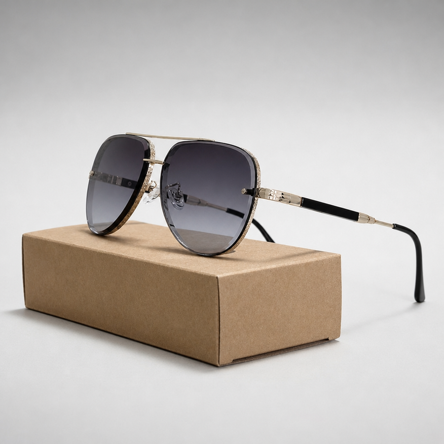 Men's Cadaques Lightweight Aviator Sunglasses in Gray