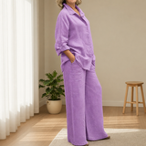 Modica Linen Two-Piece Set in Purple