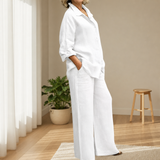 Modica Linen Two-Piece Set in White