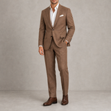 Nazare Classic Linen Suit Set in Brown
