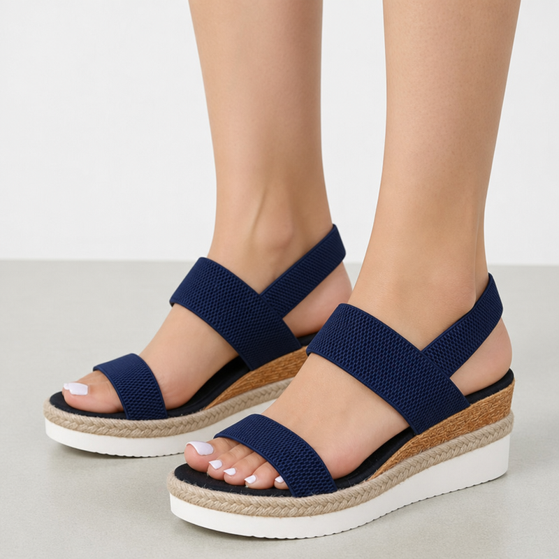 Opatija Orthopedic Wedge Sandals in Blue