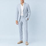 Oviedo Linen Two-Piece Suit in Blue