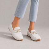 Paros Orthopedic Bit Loafers in White
