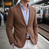 Rapallo Knit Tailored Blazer in Brown