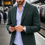 Rapallo Knit Tailored Blazer in Green