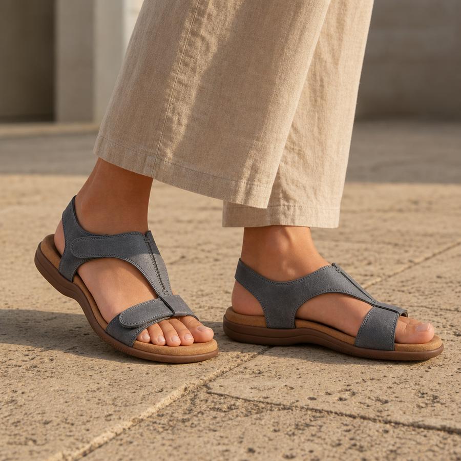 Ravello Orthopedic Adjustable Sandals in Gray