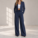 Serifos Pinstripe Two-Piece Suit in Blue