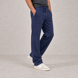 Sibenik Linen Drawstring Pants in Blue