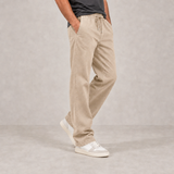 Sibenik Linen Drawstring Pants in Khaki