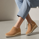 Silves Orthopedic Wedge Platform Ankle Boots in Khaki