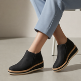 Silves Orthopedic Wedge Platform Ankle Boots in Black