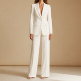 Tinos Tailored Two-Piece Suit Set in White
