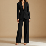 Tinos Tailored Two-Piece Suit Set in Black