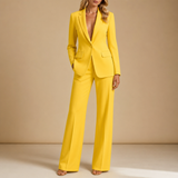 Tinos Tailored Two-Piece Suit Set in Yellow