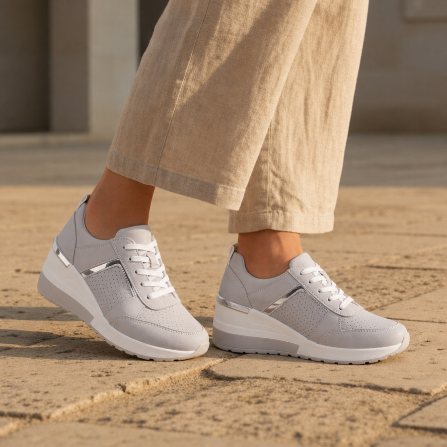 Urbino Orthopedic Wedge Sneakers in Gray