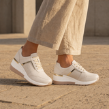 Urbino Orthopedic Wedge Sneakers in Gold