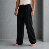 Verona Relaxed Linen Drawstring Pants in Black