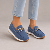 Vieste Orthopedic Horsebit Loafers in Blue