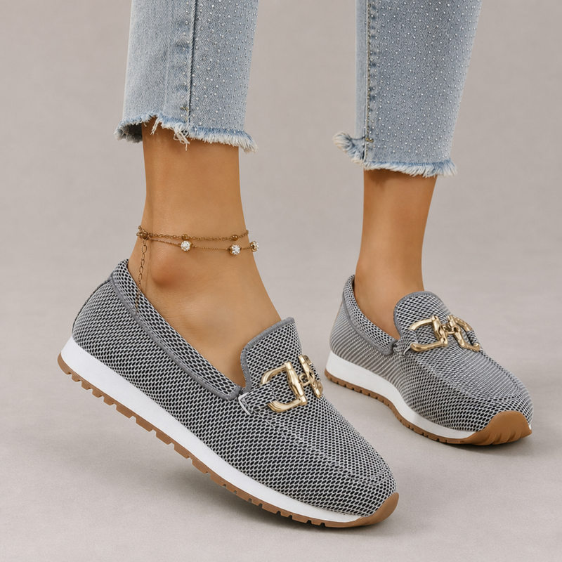 Vieste Orthopedic Horsebit Loafers in Gray