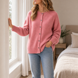 Volterra Merino Wool Cardigan in Pink